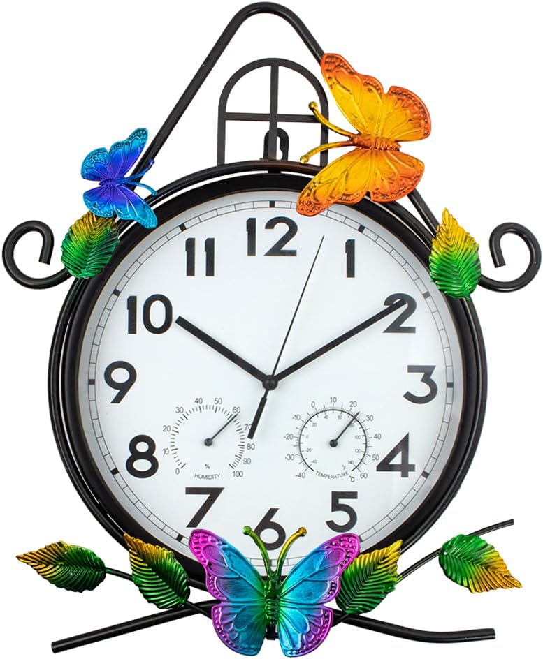 15ft' Large Outdoor Clock with Thermometer & Humidity Monitor