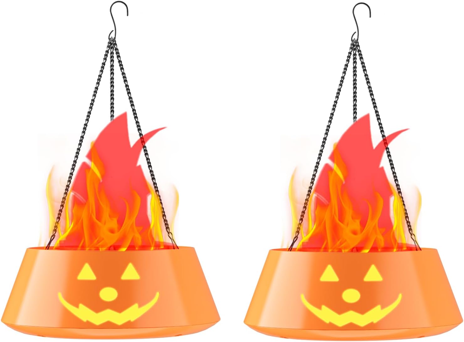 Halloween Pumpkin Flame Lights for Spooky Ambiance and Decor