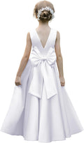 Satin Flower Girl Dresses for Wedding Floor Length (Style SV42)