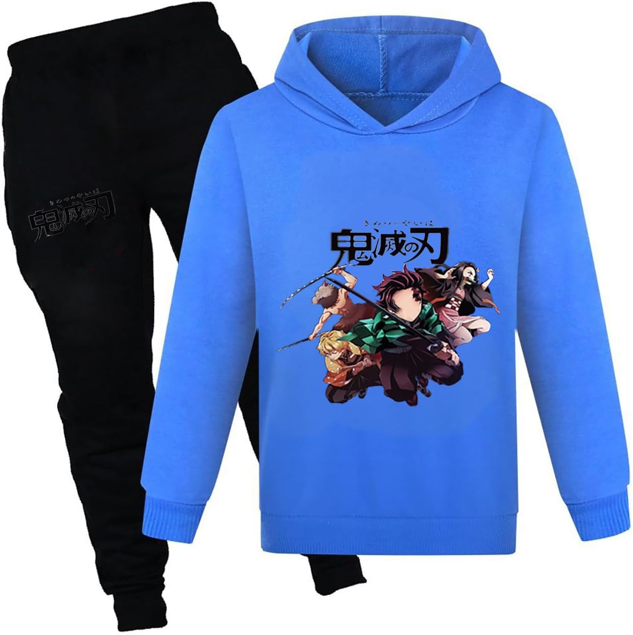 D.O.T Boys Girls Anime Slayer Tracksuit Pullover Hoodie Set