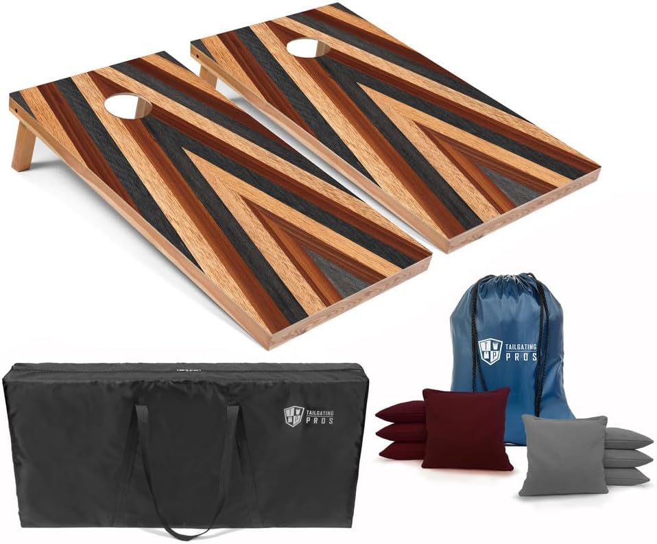 Tailgating Pros Cornhole Boards Set - Official 4x2 Size Game