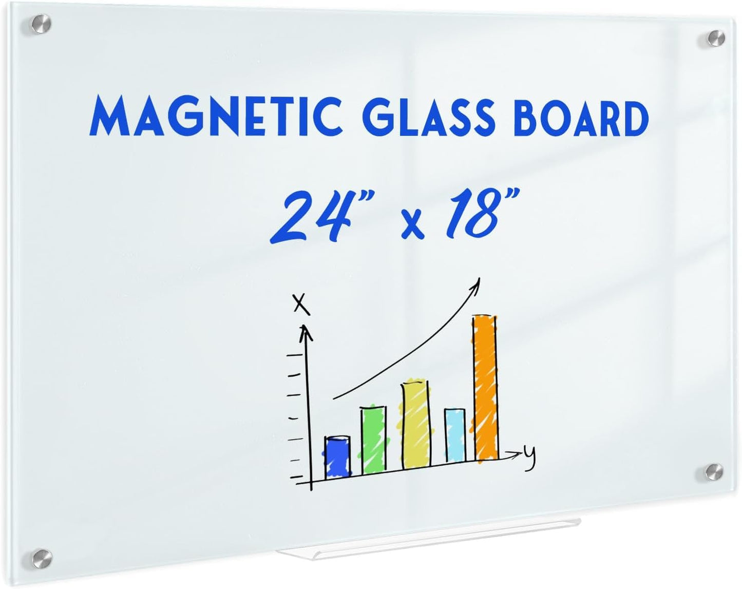 Magnetic Glass Whiteboard for Office and Classroom Use