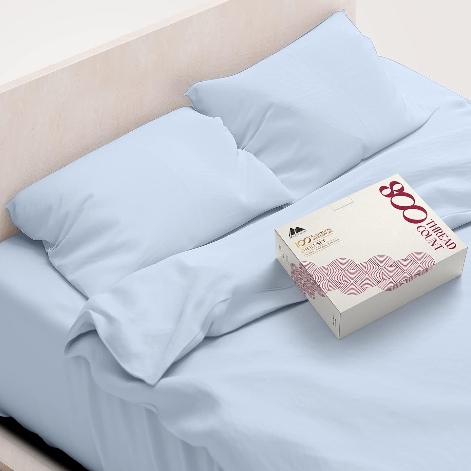 MAYFAIR LINEN 100% Egyptian Cotton Split King Sheet Set