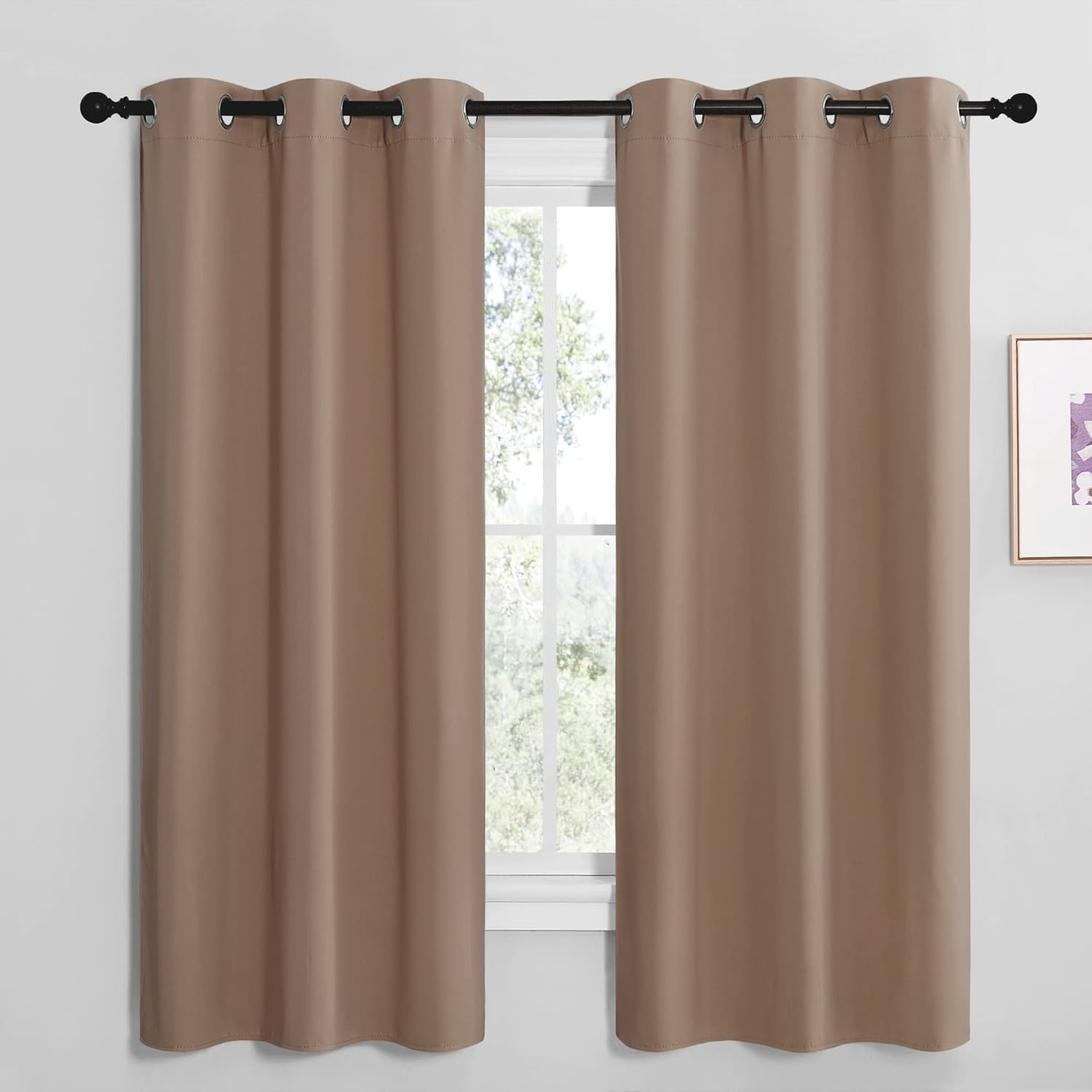 NICETOWN Short Window Treatment Blackout Curtains for Bedroom