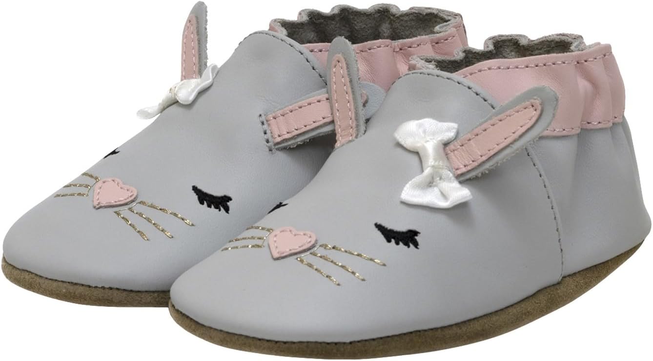 Robeez Baby Girls Soft Soles Slip-Resistant Crib Shoes for Infants