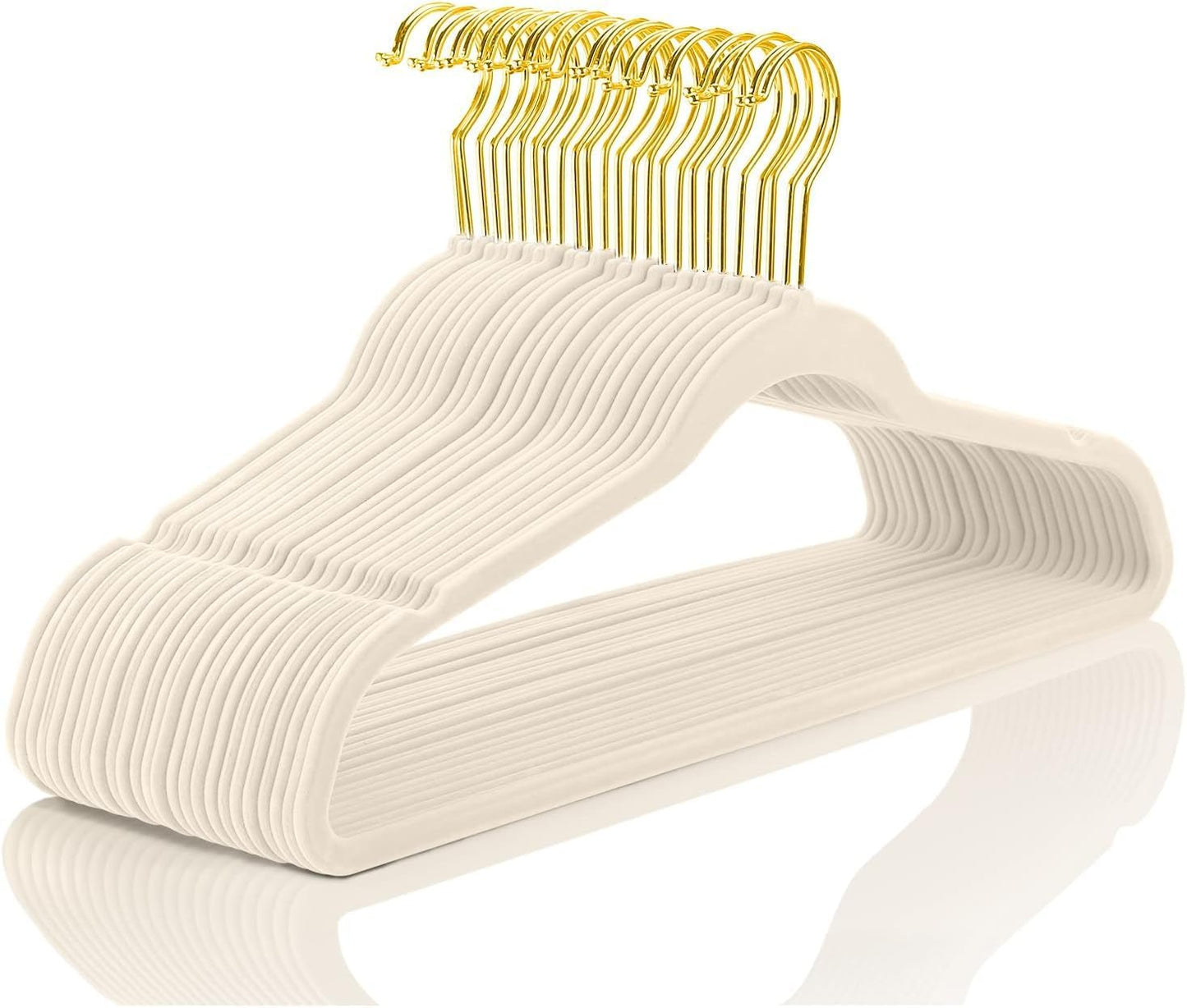 MIZGI Premium Velvet Hangers Pack of 60 for Space Saving