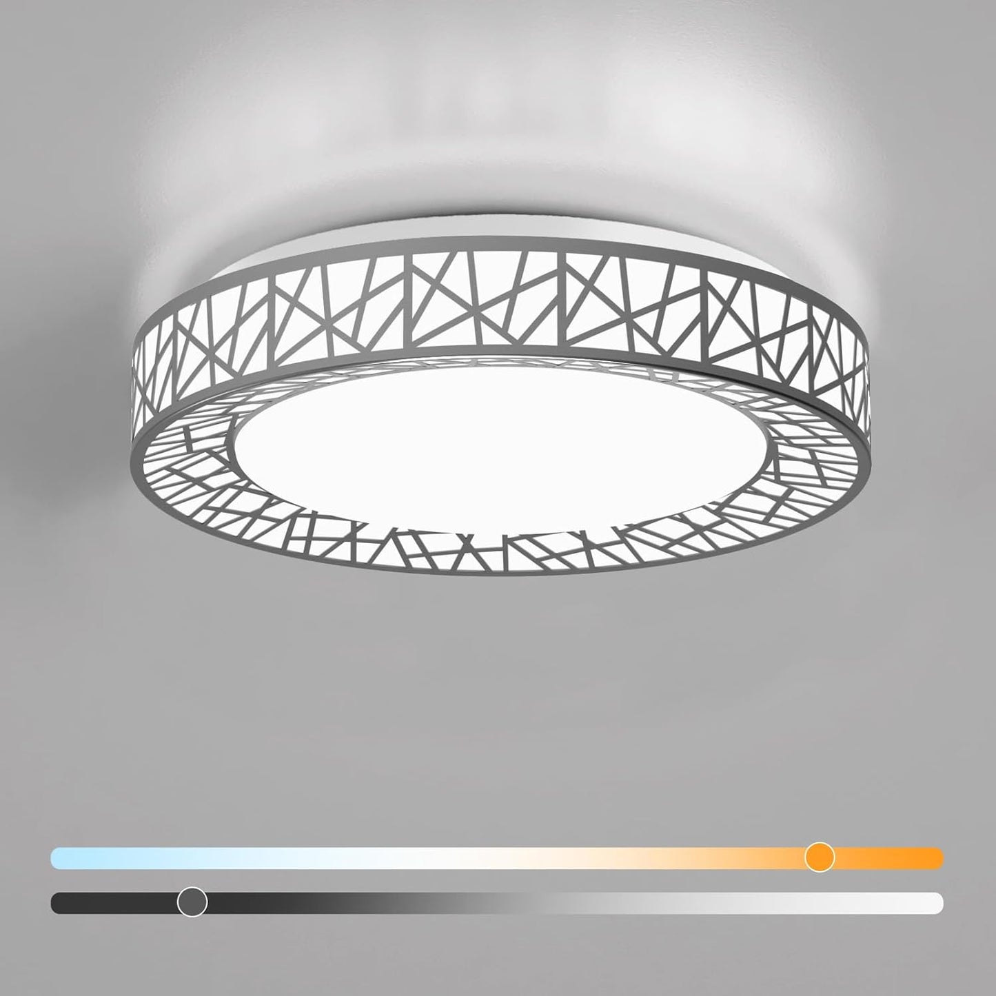 14 Inch Flush Mount Ceiling Light Fixture with Adjustable Brightness