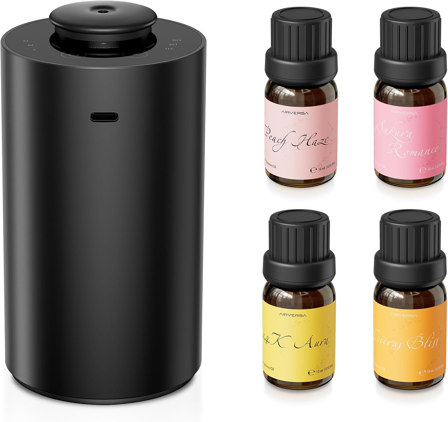 Airversa Waterless Essential Oil Diffuser Kit for Home and Car