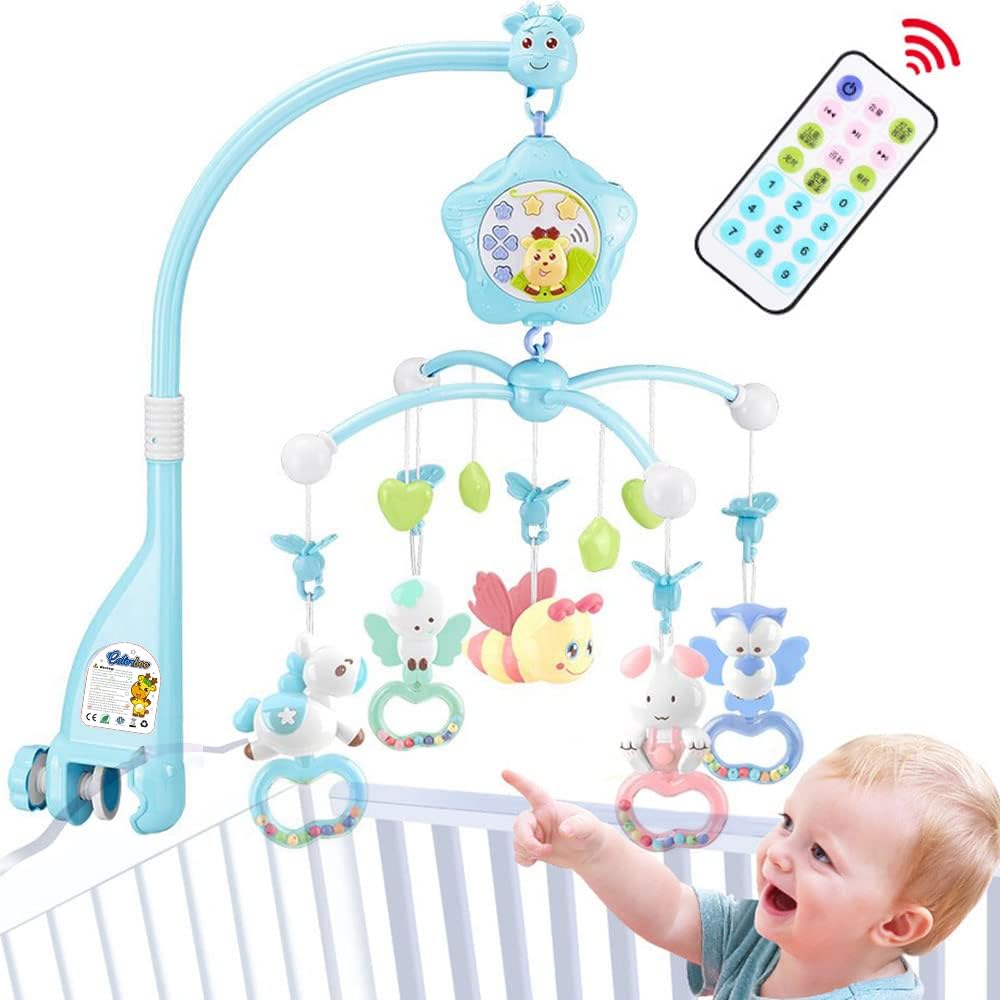 Baby Crib Mobile with Lights, Music, and Remote Control Features