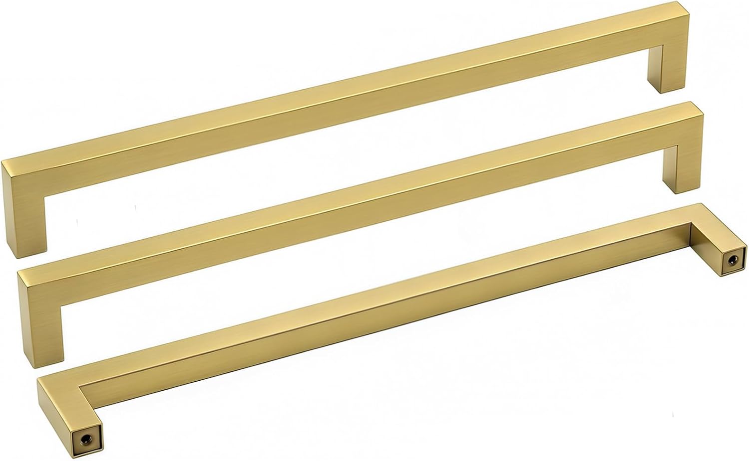 Goldenwarm Brushed Brass Drawer Pulls for Modern Cabinets