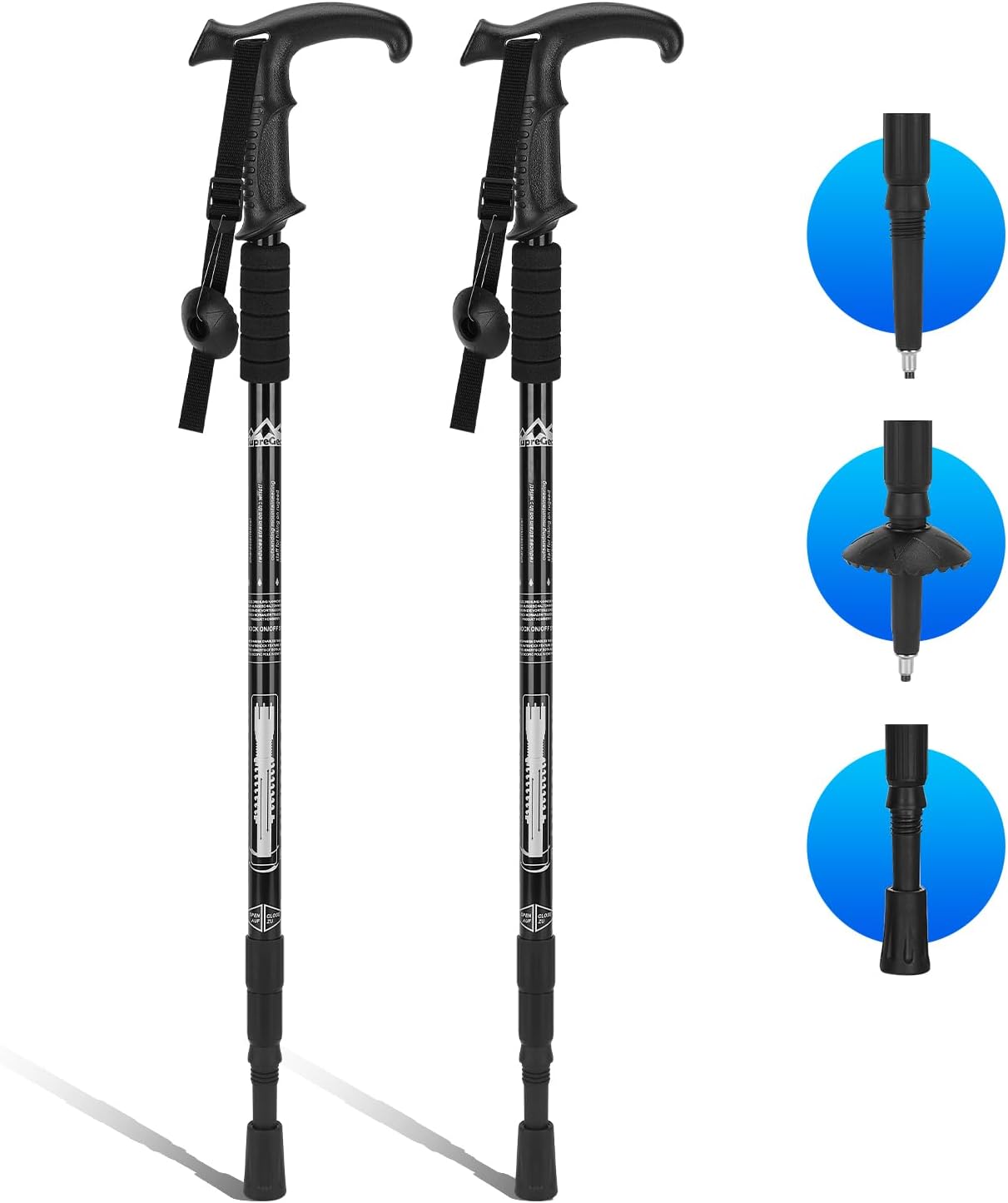 Ultra-Light Trekking Poles: Adjustable & Shockproof