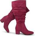 Chic Slouchy Suede Boots for Women with Extra Wide Calf Design