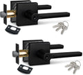 Keyed Entry Door Handle Matte Black 2 Pack - Keyed Alike for Home