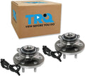 TRQ 2 Piece Front Wheel Bearing & Hub Assembly Set with ABS Sensor
