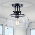WUZUPS Chandelier Rustic Farmhouse Industrial Semi-flushmount