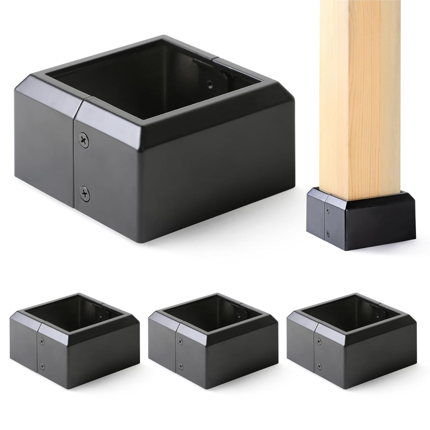 4pcs 4x4 Aluminum Deck Post Base Cover for Outdoor Use