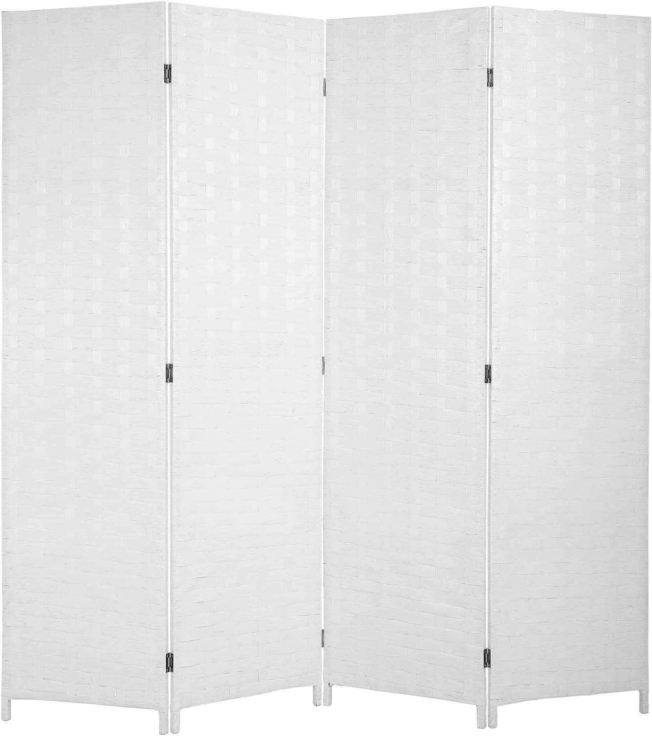 Room Divider Screen - Wood Mesh Woven Design for Home Office