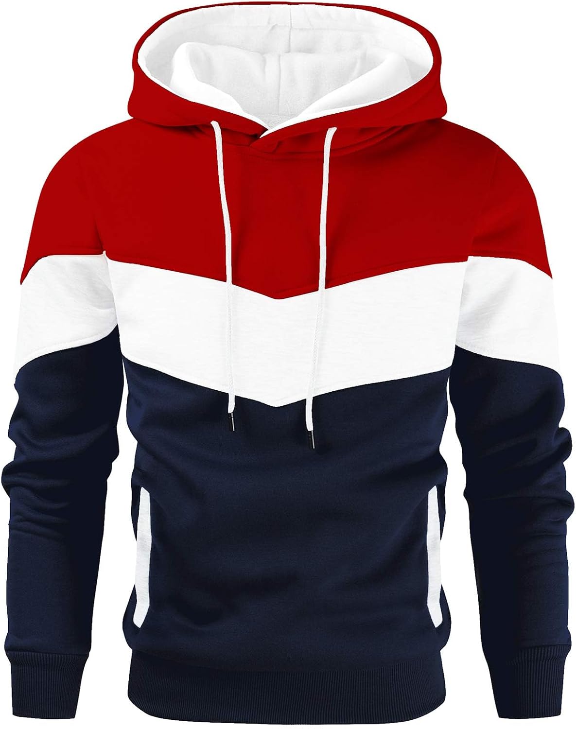 Gesean Color Block Fleece Hoodie - Cozy Style!