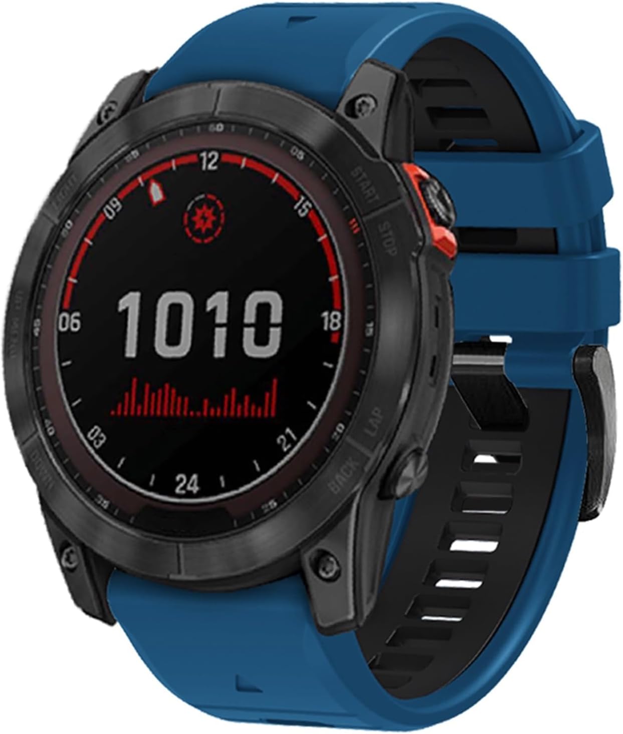 Outvi 22mm Dual Color Silicone Watch Band - Quick Release for Garmin
