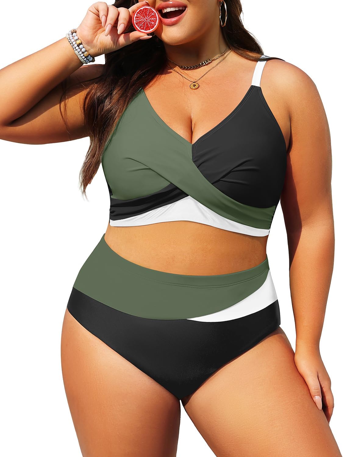 Tempt Me Plus Size Two Piece Swimsuit for Curvy Women