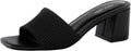 PIZZ ANNU Women's Square Open Toe Low Block Heels - Comfortable Chic 5