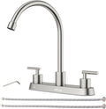 APPASO 2 Handle Kitchen Sink Faucet, High Arc Brushed Nickel - RV