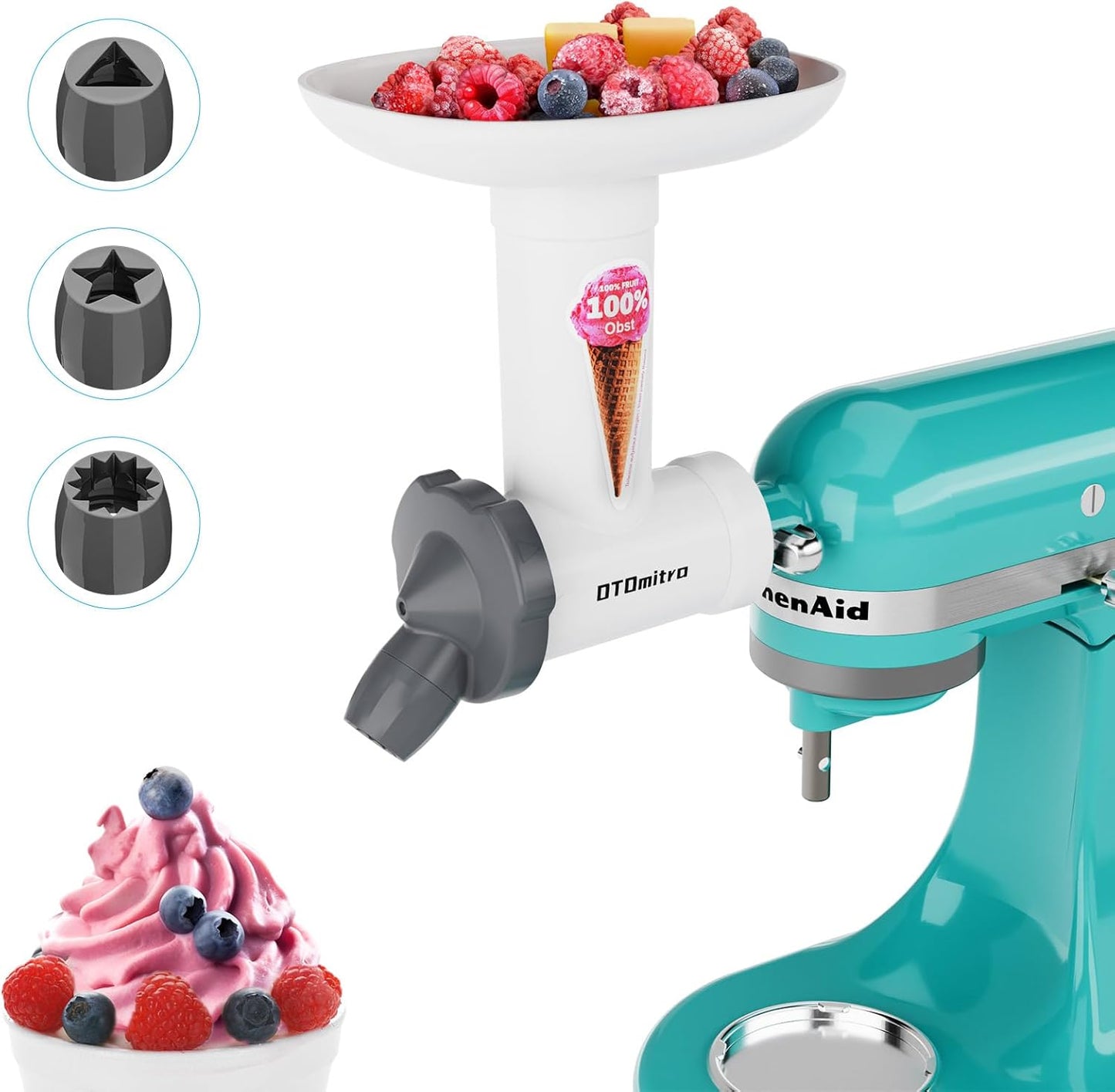 Dairy-Free Sorbet Maker Attachment for Kitchenaid Stand Mixer