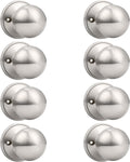 Probrico Dummy Door Knobs Brushed Nickel Finish - No-Turn Half Handle
