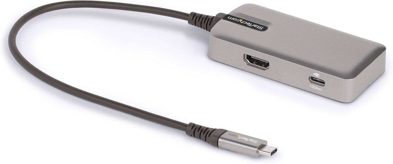 4-in-1 USB C Hub with Extra Long Cable for 4K 60Hz HDMI