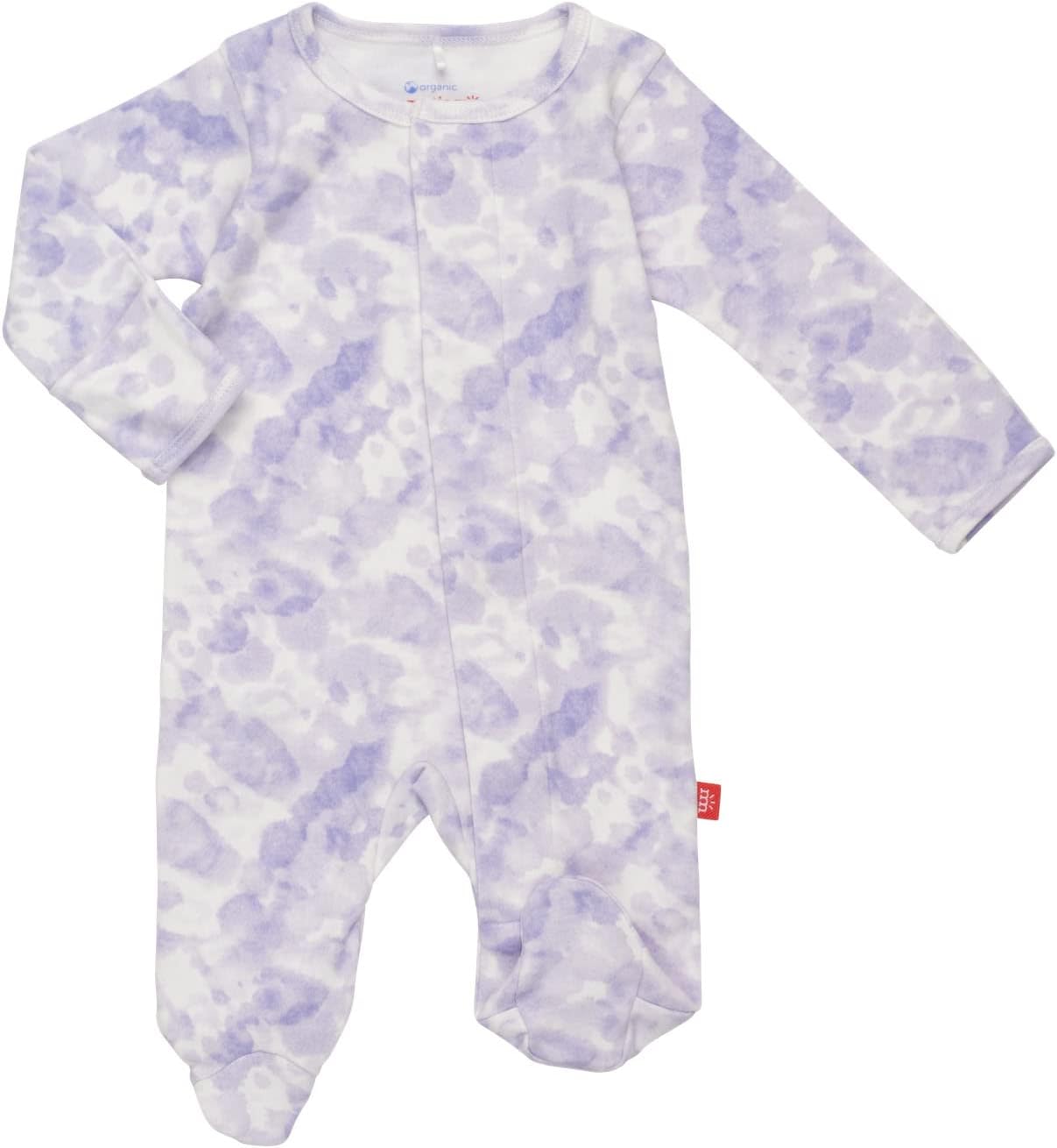 Magnetic Baby Footie Pajamas in 100% Organic Cotton for Comfort