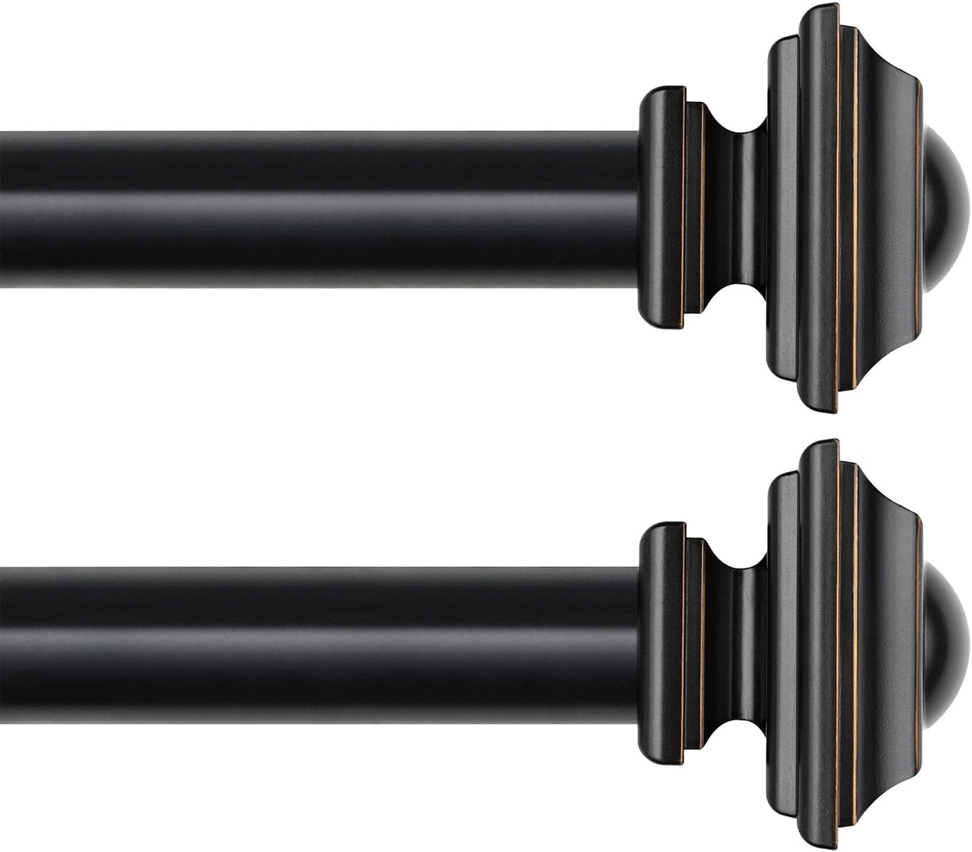 KAMANINA 2 Pack Curtain Rods 48 to 84 Inches for Windows