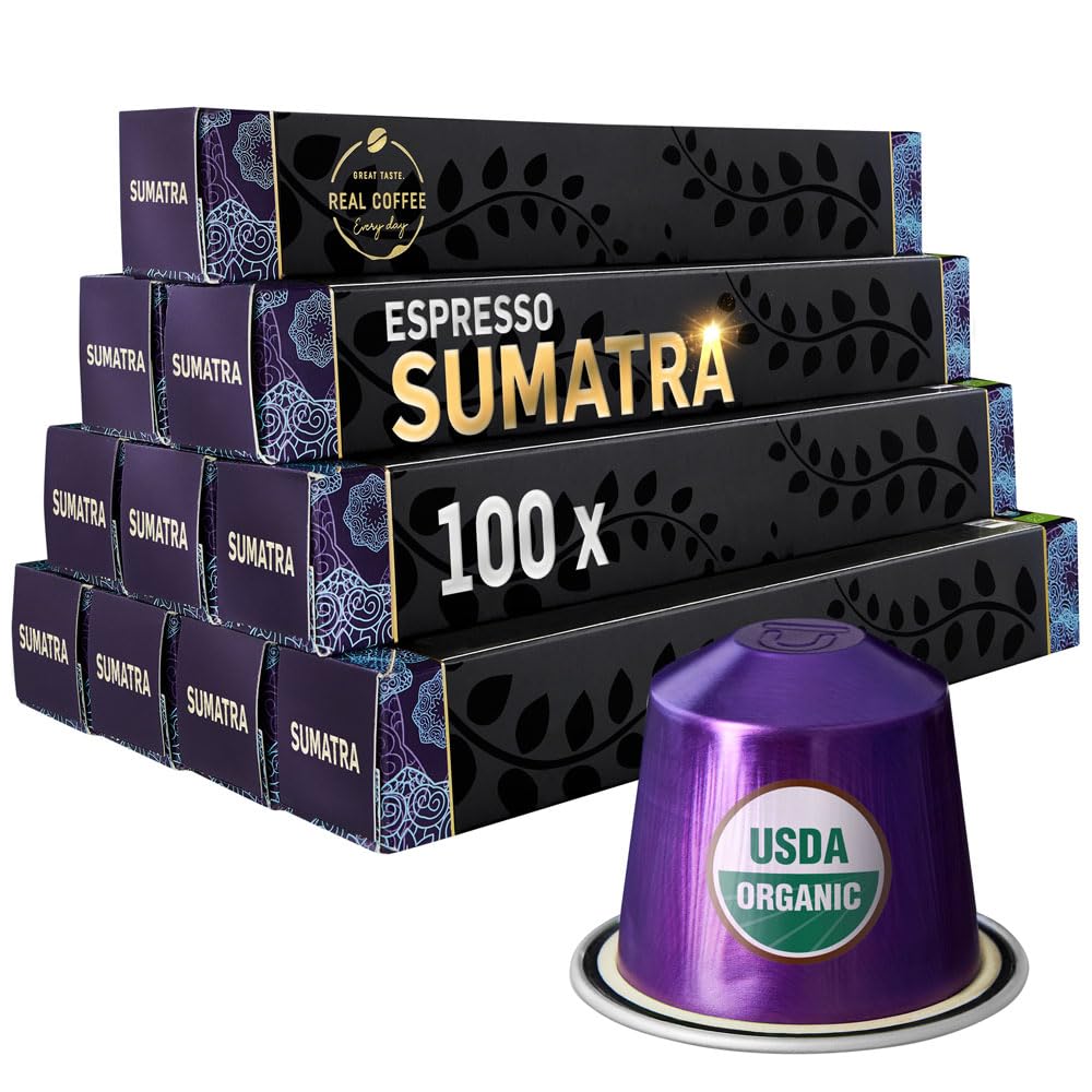 Sumatra Organic Italian Espresso for Nespresso - Dark Roast Pods