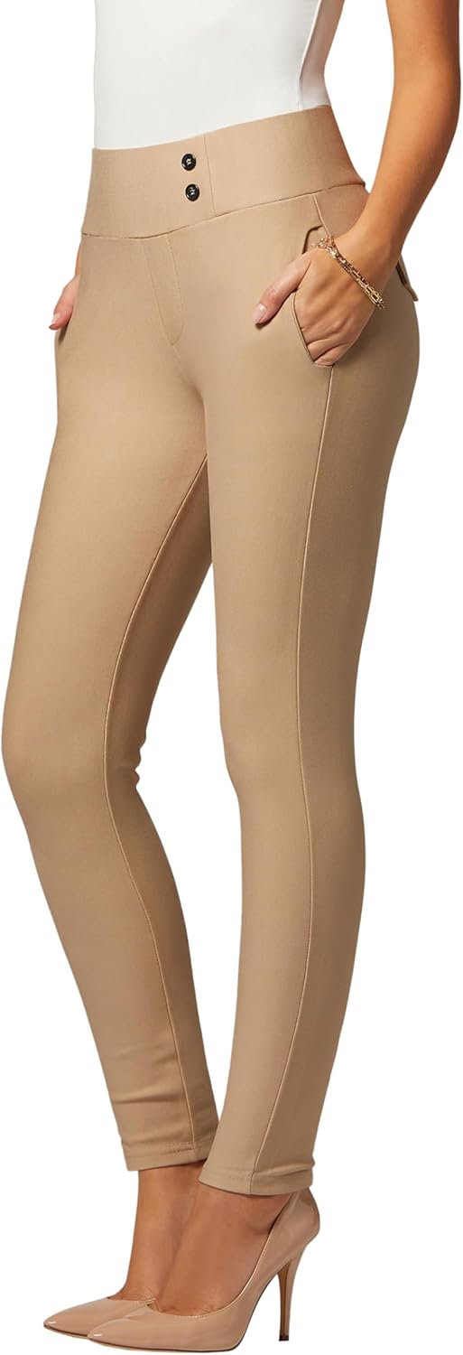 Conceited Stretch Slacks for Women - Tummy Control & Pockets
