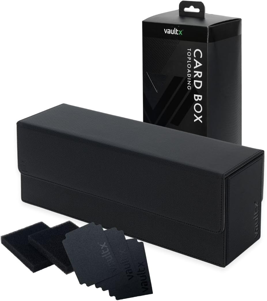 Vault X Trading Card Storage Box with Magnetic Lid and Dividers