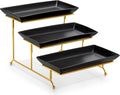 3 Tier Serving Trays for Party 12 in Porcelain Black Trays - Elegant
