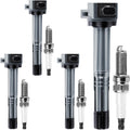 Ignition Coil Pack and Spark Plugs Set of 4 - Reliable OEM Fit
