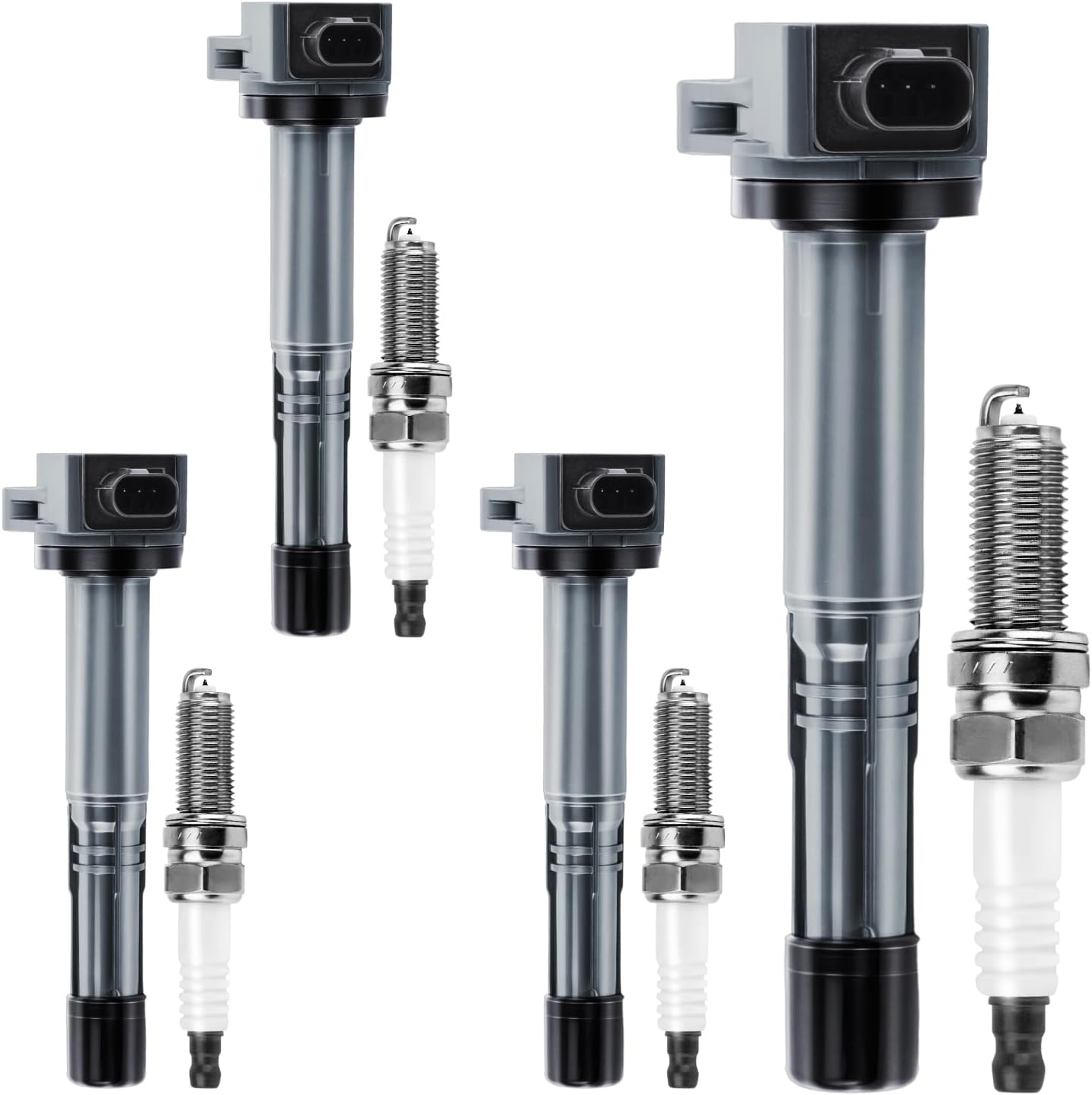 Set of 4 Ignition Coil Pack and Spark Plugs for Honda Vehicles