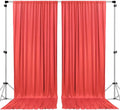 Coral IFR Polyester 10 ft x 10 ft Backdrop Drapes - Elegant Event