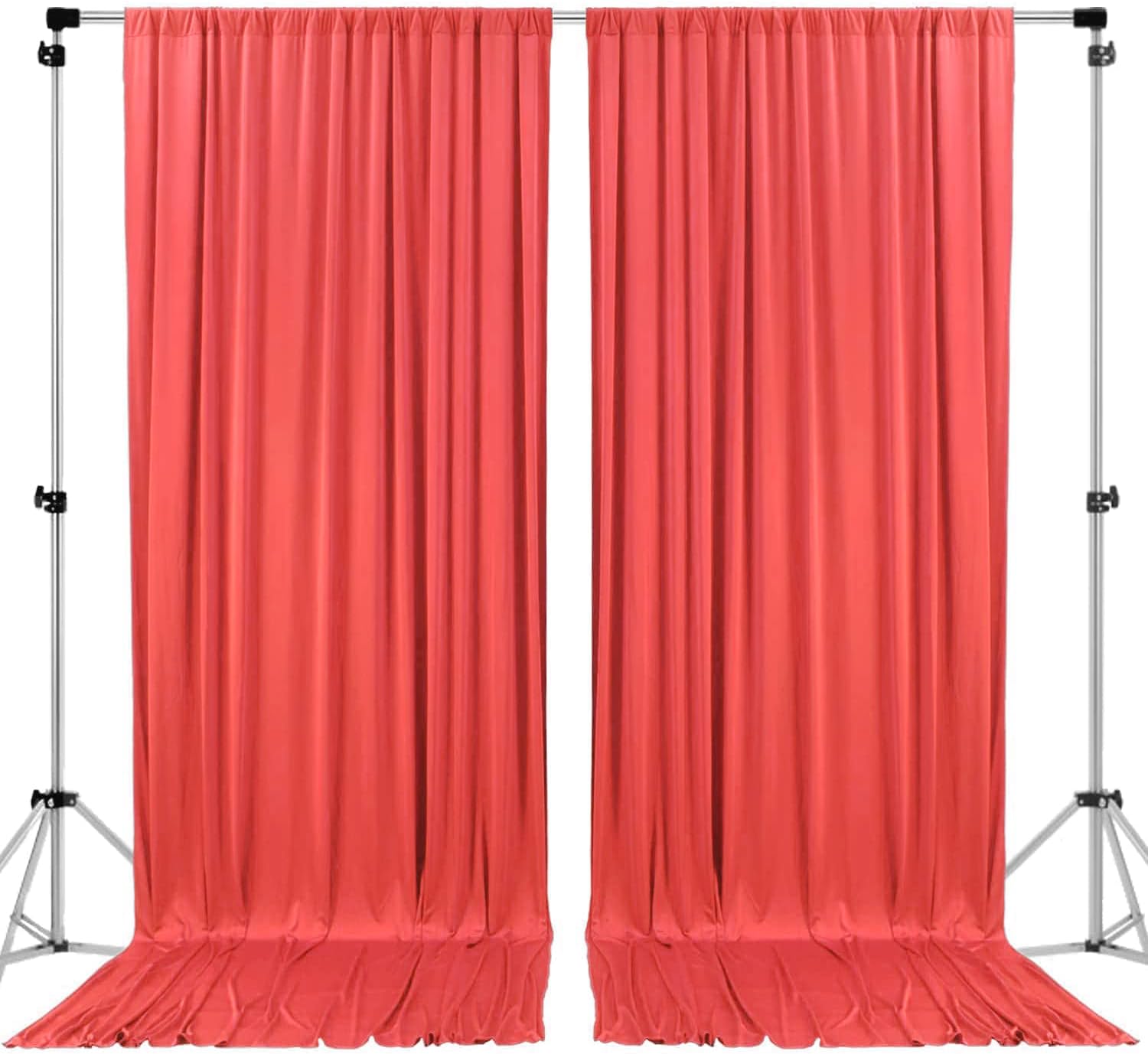 10ft x 10ft Coral IFR Polyester Backdrop Drapes for Events