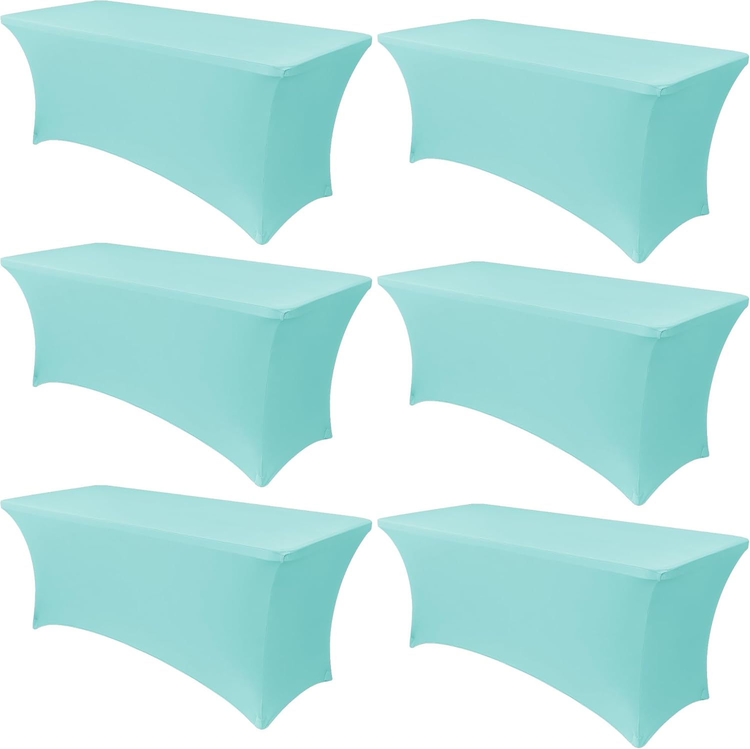 Obstal 6 Pack Stretch Spandex Table Covers for 6 Foot Tables