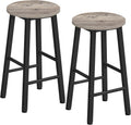 HOOBRO Bar Stools Set of 2, 25.8 in Counter Height - Industrial Greige