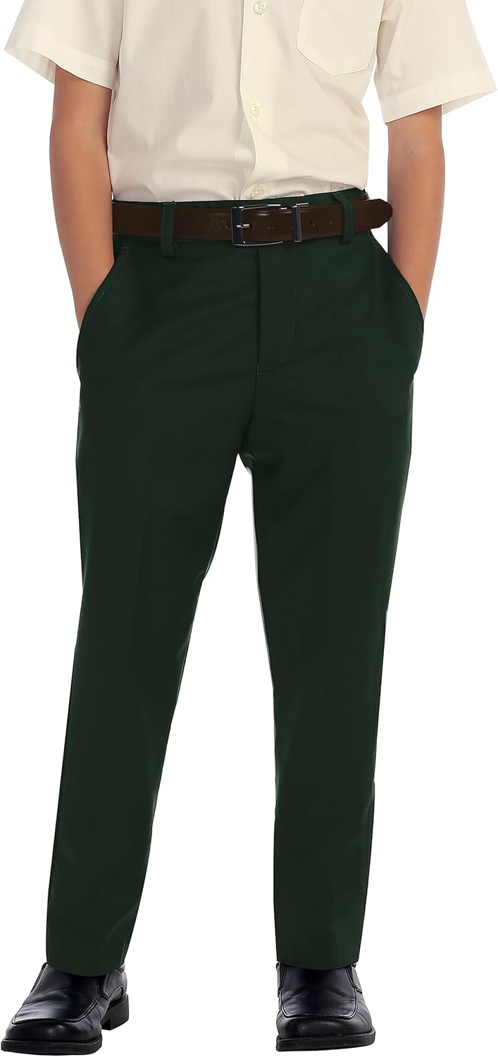 Gioberti Boys Flat Front Dress Pants for Special Occasions