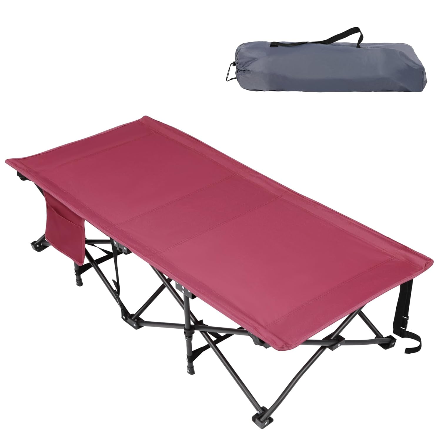 REDCAMP Extra Long Kids Cot for Sleeping, Portable Toddler Bed