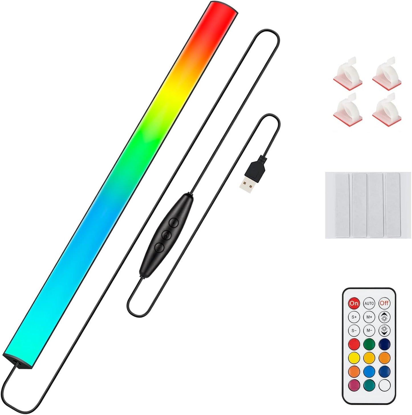 RGB Desk Gaming Light Bar - 353 Color Modes, Wireless Remote