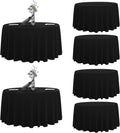 Round Tablecloth 120in 6 Pack Black - Stain & Wrinkle Resistant
