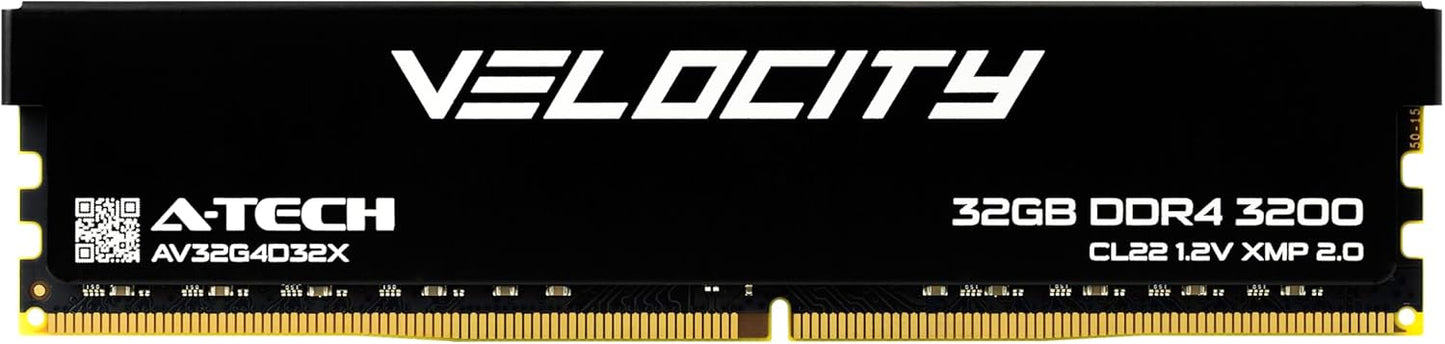 A-Tech Velocity RAM 32GB DDR4 3200MHz for Gaming Performance