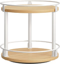 Lazy Susan Organizer Rotating Spice Rack 2 Tier - Compact Countertop