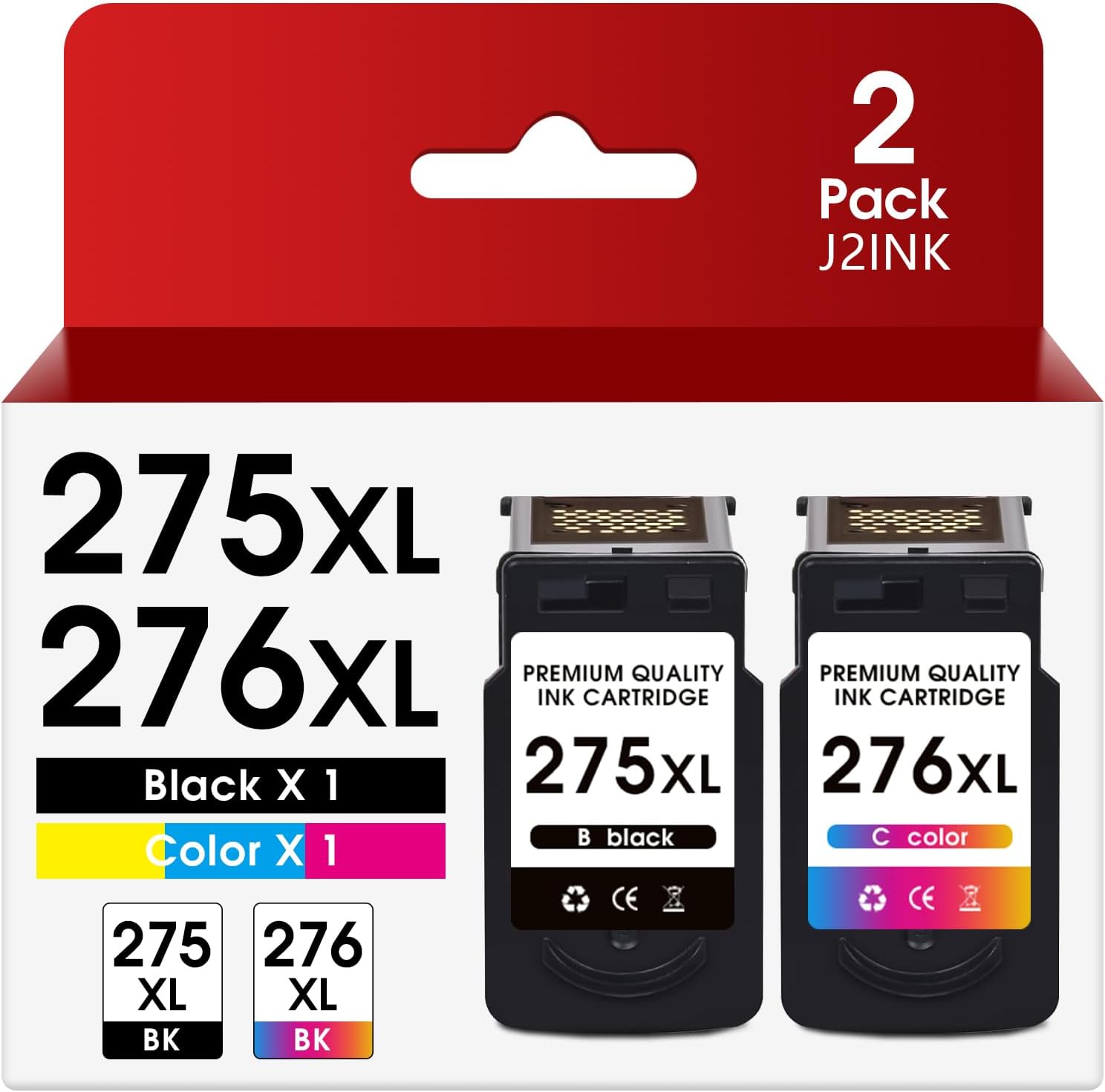 275 276 Ink Cartridges Combo Pack for Canon Printers - High Yield