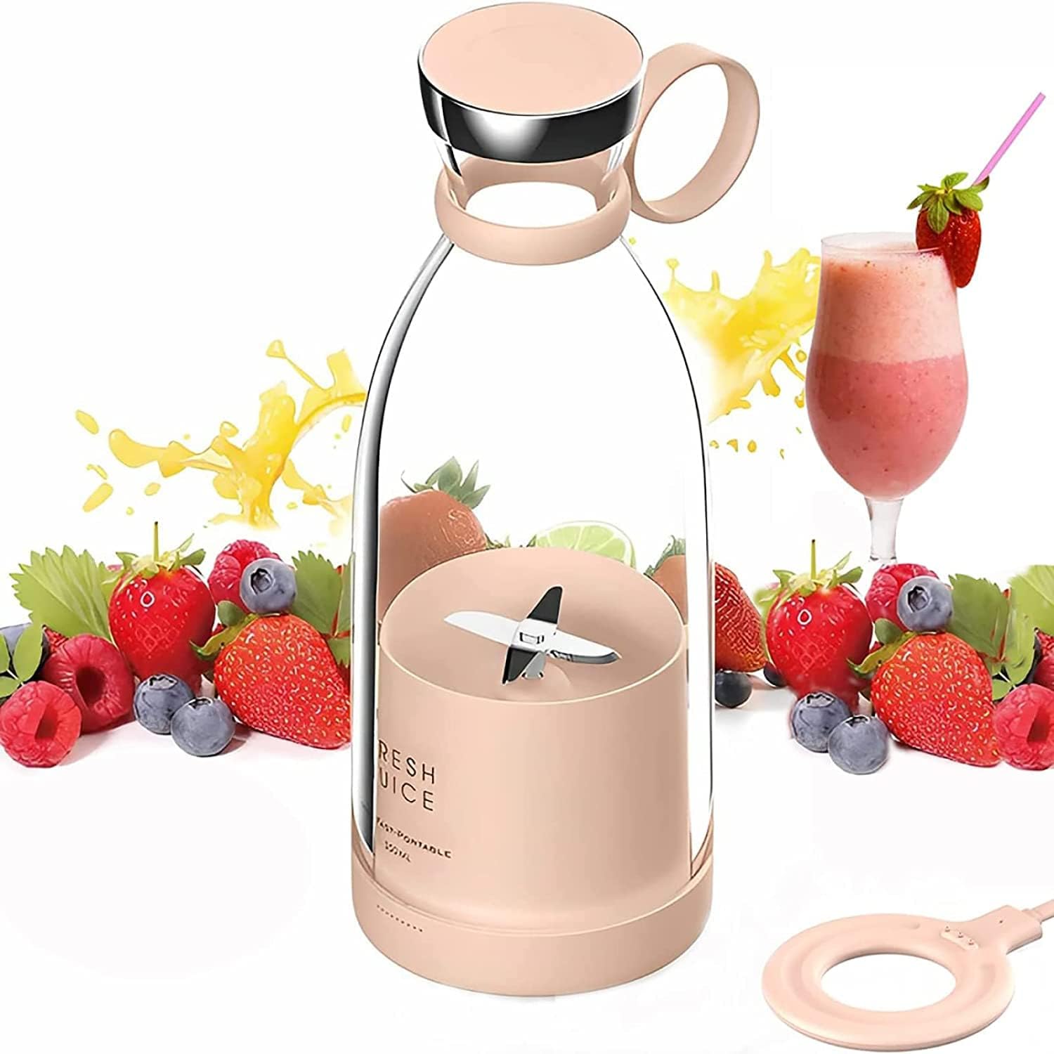 Wireless USB Rechargeable Personal Blender - Pink
