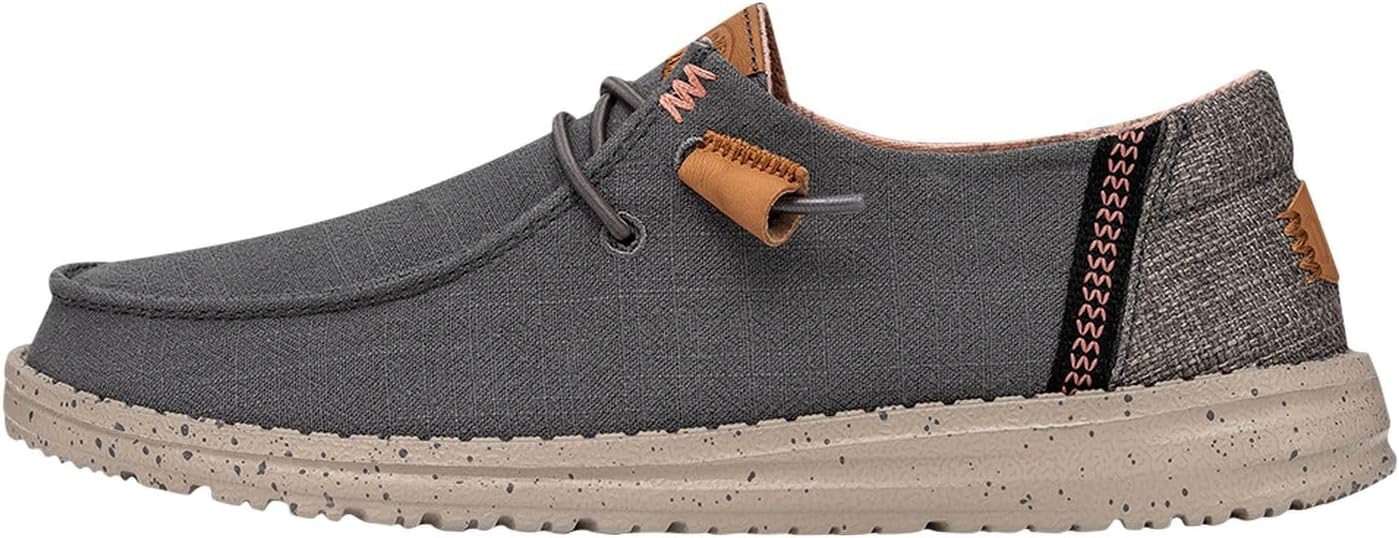 Hey Dude Women's Wendy Washed Canvas Comfortable Lace Up Loafers